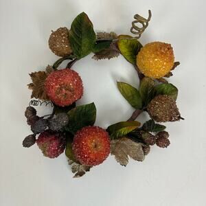 Vintage Crystallized Glittered Colorful Hanging Fruit Wreath‎ Home Decoration